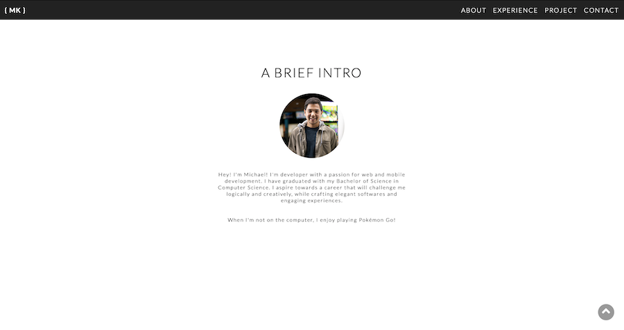 image of my portfolio website